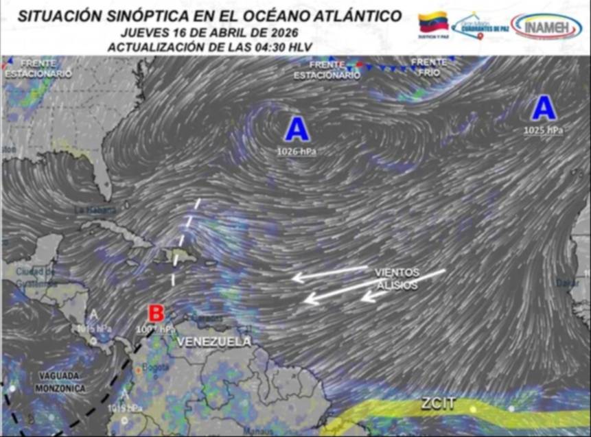 Inameh reporte: vaguada monzónica e inestabilidad afectarán estas regiones de Venezuela