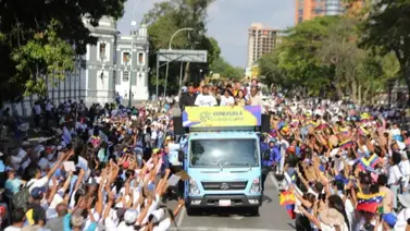 ¡En video! Delcy Rodríguez culmina la Gran Peregrinación por la paz en Caracas: así va la caravana ¡En video! Delcy Rodríguez culmina la Gran Peregrinación por la paz en Caracas: así va la caravana