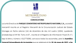 CONVOCATORIA I PARQUE METROPOLITANO 05 MAY 25