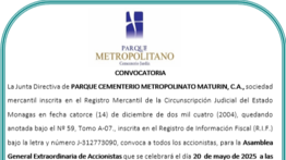 CONVOCATORIA II PARQUE METROPOLITANO 05 MAY 25