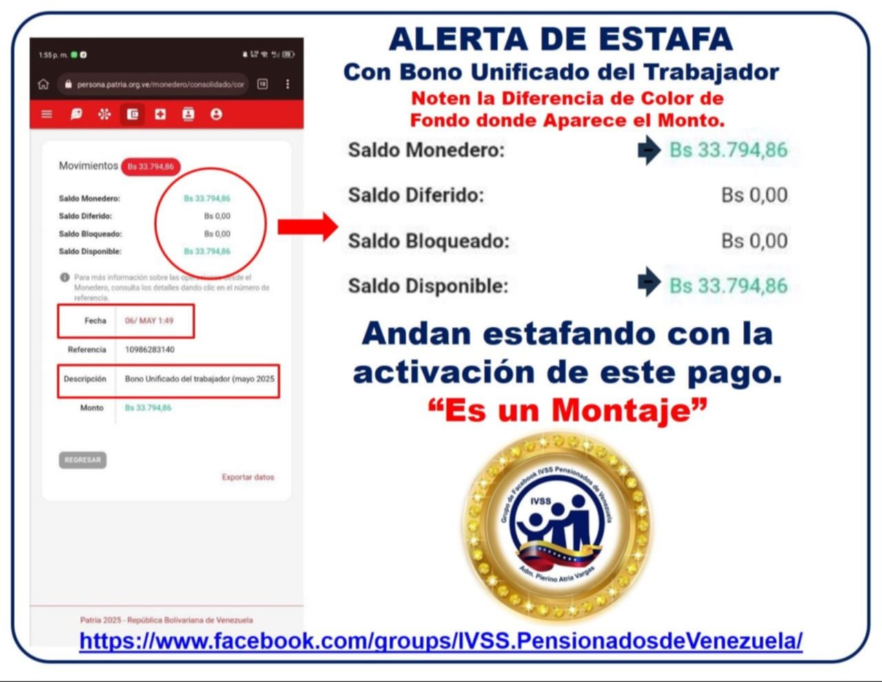 Sistema Patria: alertan sobre información falsa por la entrega de nuevo bono