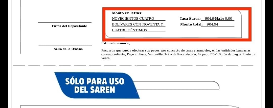 ¿Cuánto cuesta registrar un título en el Saren?
