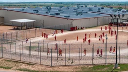 Migrantes venezolanos detenidos en Texas piden ser deportados: sostenien carteles con frases de ayuda