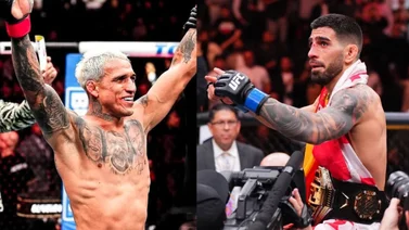 UFC 317: Topuria y Oliveira muestran su imponente físico a 46 días del choque