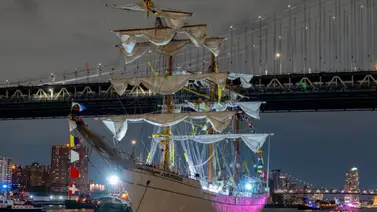 Choque buque escuela armada mexicana Brookyn Choque buque escuela armada mexicana Brookyn