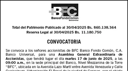 CONVOCATORIA BFC BANCO FONDO COMÚN 22 MAY 2025
