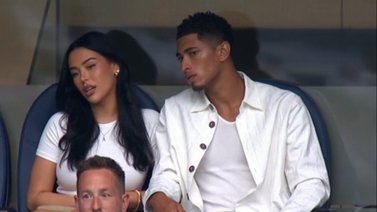 Jude Bellingham enamorado y estelar: estuvo con su novia en el Bernabéu