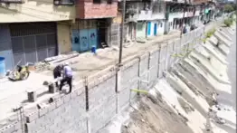 Construyen muro de contención a orillas del Río Guaire en Caricuao: buscan prevenir desbordamientos en temporada de lluvias