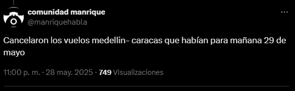 Usuarios reportan que Copa Airlines y Wingo cancelaron vuelos entre Medellín y Caracas: esto se sabe Usuarios reportan que Copa Airlines y Wingo cancelaron vuelos entre Medellín y Caracas: esto se sabe