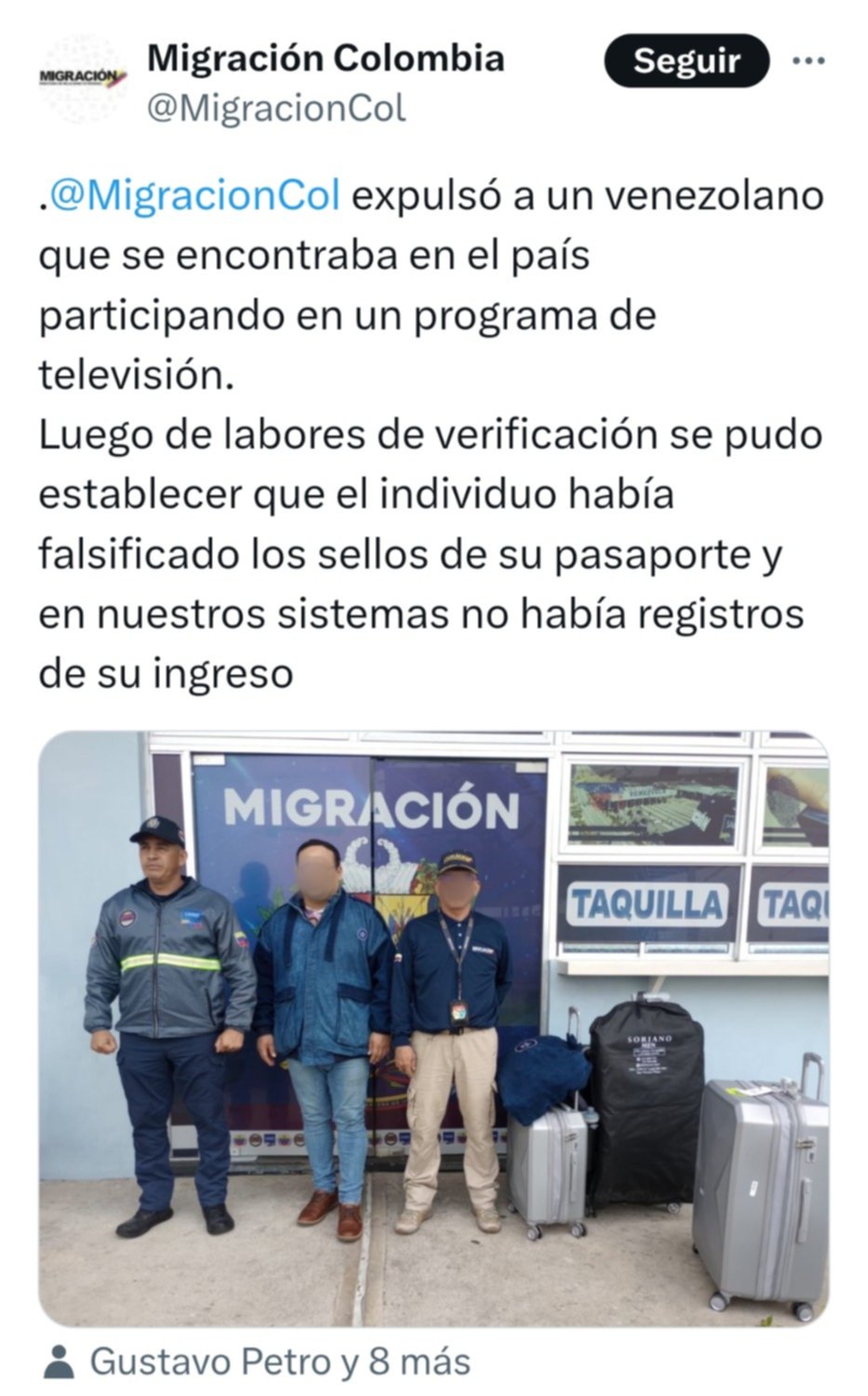 Expulsado por falsicar documentos: doble de Gilberto Santa Rosa es deportado a Venezuela