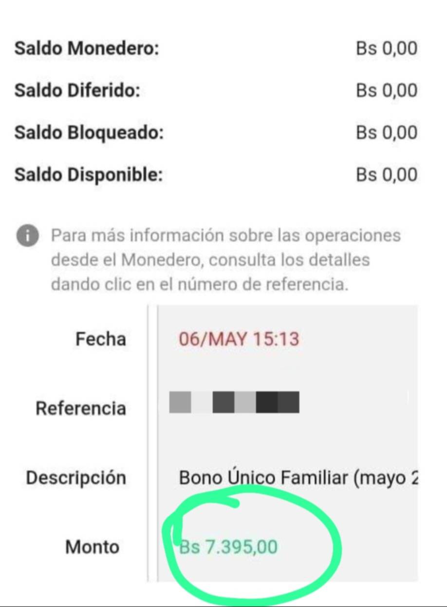 Inicia pago del Bono Único Familiar en el Sistema Patria: monto correspondiente a mayo 2026 Inicia pago del Bono Único Familiar en el Sistema Patria: monto correspondiente a mayo 2026