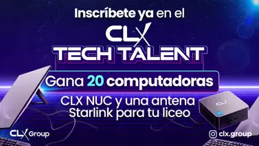 ¡Inscríbete ya en el CLX Tech Talent! Gana 20 computadoras CLX NUC y una antena Starlink para tu liceo ¡Inscríbete ya en el CLX Tech Talent! Gana 20 computadoras CLX NUC y una antena Starlink para tu liceo