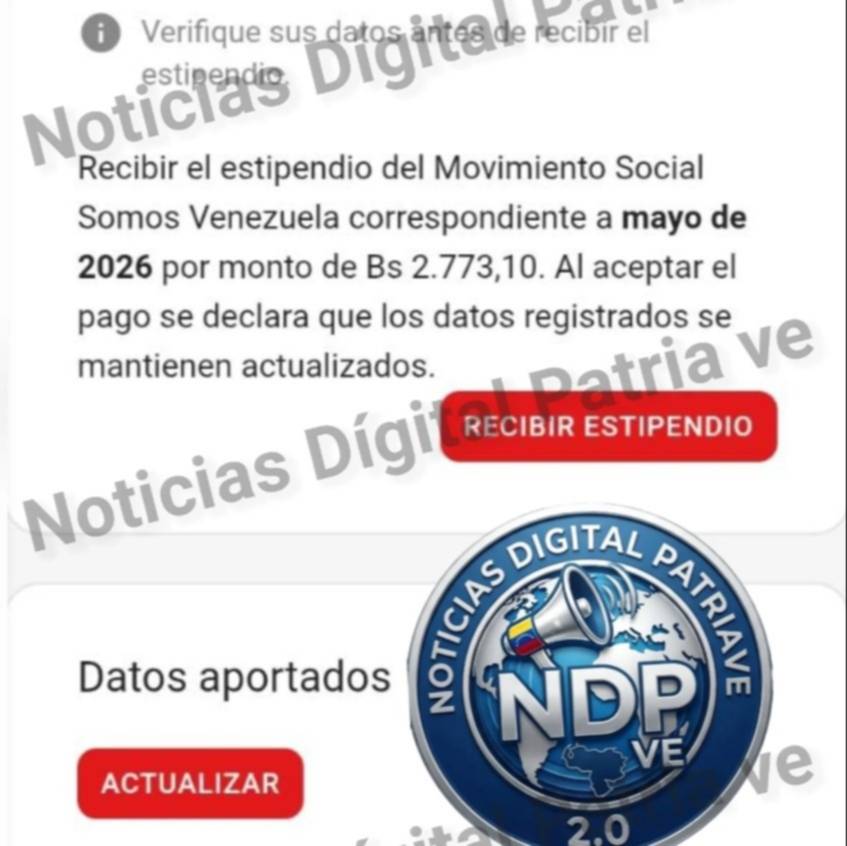 Sistema Patria activa nuevo bono este lunes 18 de mayo: cómo cobrarlo
