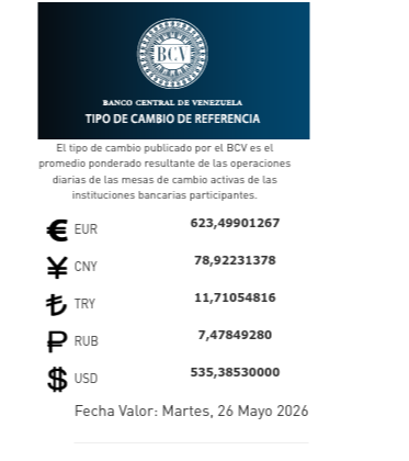 Dólar y euro BCV para hoy 26 de mayo: así se cotizan las monedas oficiales Dólar y euro BCV para hoy 26 de mayo: así se cotizan las monedas oficiales