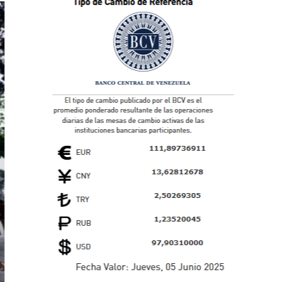 Precio del dólar BCV para el 5 de junio: así se cotizará la moneda estadounidense