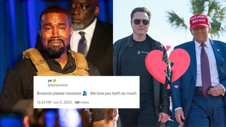 Kanye West intenta reconciliar a Donald Trump y Elon Musk: Broooos, por favor, noooooo Kanye West intenta reconciliar a Donald Trump y Elon Musk: Broooos, por favor, noooooo
