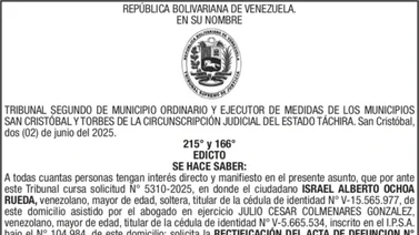 EDICTO 09 JUN 2025