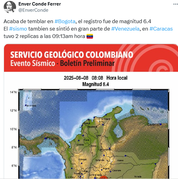 Temblor en Colombia se percibió en Venezuela: conoce las regiones según Funvisis Temblor en Colombia se percibió en Venezuela: conoce las regiones según Funvisis