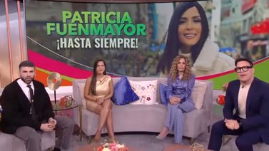 Momento en que el espacio Despierta América despide a Patricia Fuenmayor