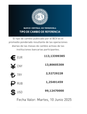 Precio del dólar BCV para el 10 de junio: así se cotizará la moneda estadounidense 