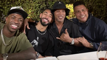 Reunión de estrellas brasileñas: el encuentro viral de Vinicius Jr., Ronaldinho, Ronaldo Nazario y Mateus Cunha