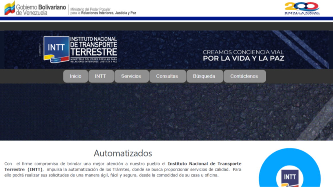 Trámites automatizados del INTT que puede realizar en línea: el documento llegará a su correo electrónico Trámites automatizados del INTT que puede realizar en línea: el documento llegará a su correo electrónico
