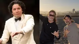  ¡Orgullo latinoamericano! Gustavo Dudamel y Maná celebran la música con un abrazo: imágenes