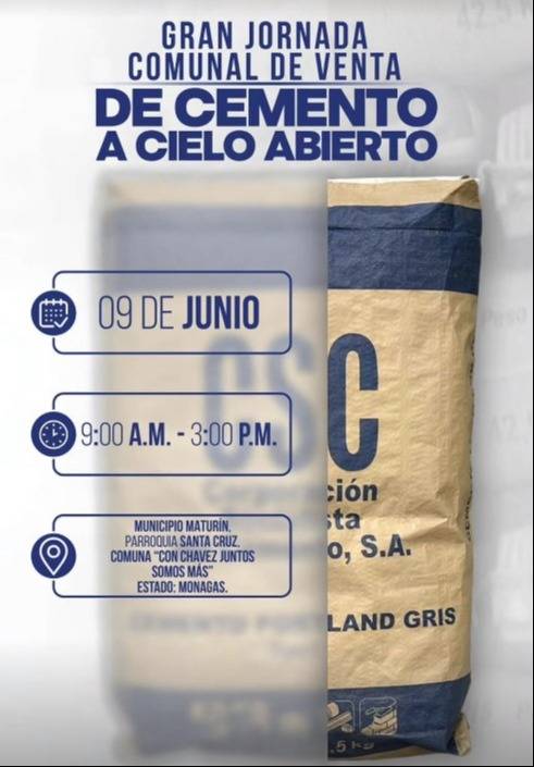 Nueva jornada de venta de cemento a precio de fábrica: puntos activos en las próximas horas