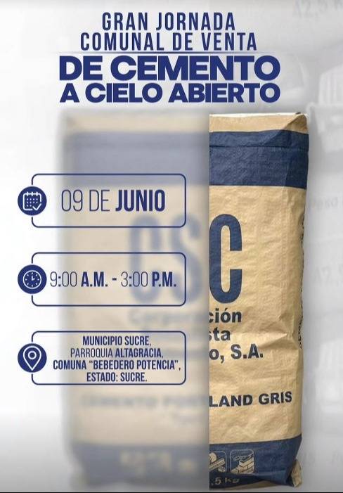 Nueva jornada de venta de cemento a precio de fábrica: puntos activos en las próximas horas