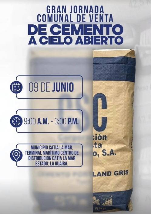 Nueva jornada de venta de cemento a precio de fábrica: puntos activos en las próximas horas