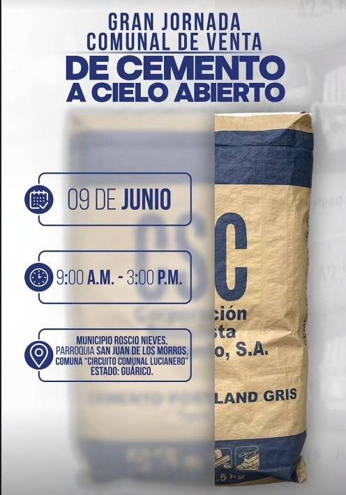 Nueva jornada de venta de cemento a precio de fábrica: puntos activos en las próximas horas