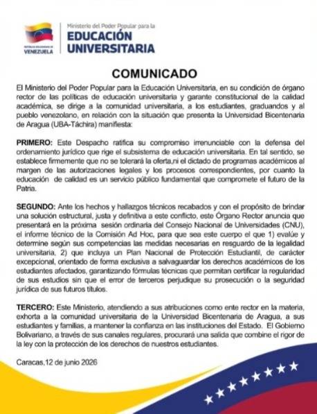 Ministerio de Educación Universitaria: CNU evaluará sanciones a la UBA y mecanismos para validar títulos de estudiantes