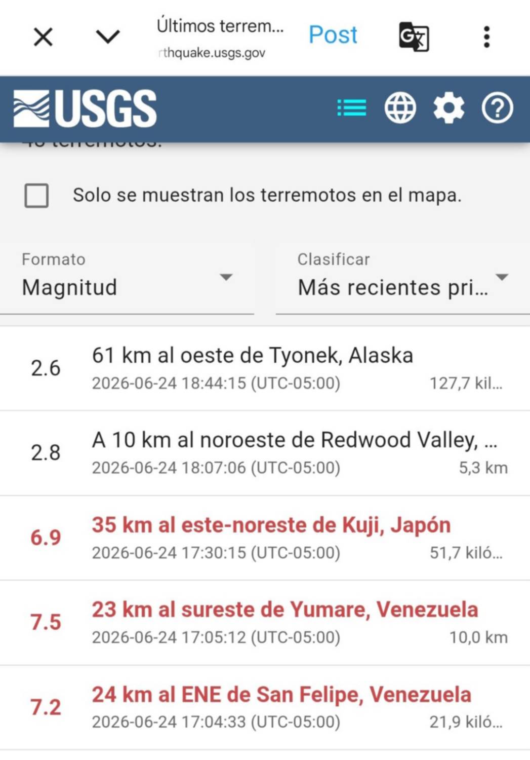 Terremoto en Japón de 6.9 y sismo en Venezuela de 7.1 encienden alerta mundial: esto se sabe 