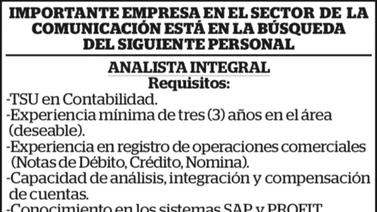 ANALISTA INTEGRAL