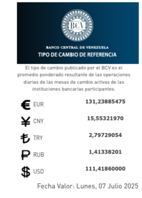 Precio del dólar y euro BCV para el 7 de julio: así se cotizarán las divisas oficiales Precio del dólar y euro BCV para el 7 de julio: así se cotizarán las divisas oficiales