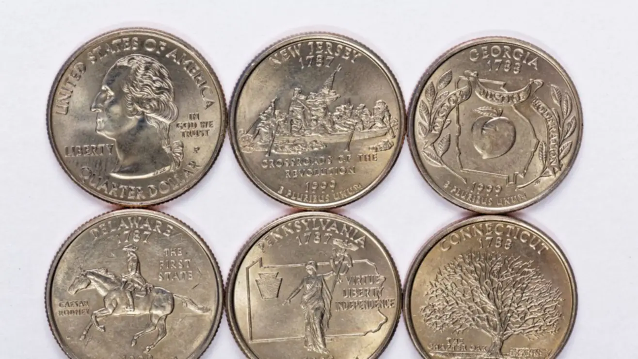 ¡Atención a este tesoro! Estas son las monedas estatales de 25 centavos con los errores más valiosos