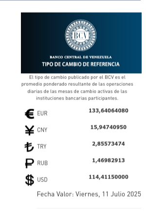 Precio del dólar y euro BCV para hoy 11 de julio: así amanecen las divisas oficiales Precio del dólar y euro BCV para hoy 11 de julio: así amanecen las divisas oficiales
