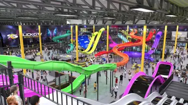 Slick City -toboganes-bajo-techo Slick City -toboganes-bajo-techo