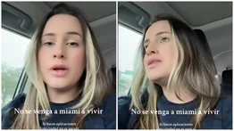 ¡"No se vengan a vivir para acá"! Migrante venezolana en Miami lanza advertencia desesperada: trabaja como delivery