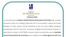 CONVOCATORIA II PARQUE METROPOLITANO 18 JUL 25