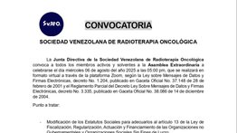CONVOCATORIA II SOCIEDAD VENEZOLANA DE RADIOTERAPIA ONCOLÓGICA 28 JUL 25