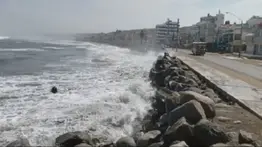 Perú: abuela peruana lleva a su nieto hasta la playa para que conociera el tsunami