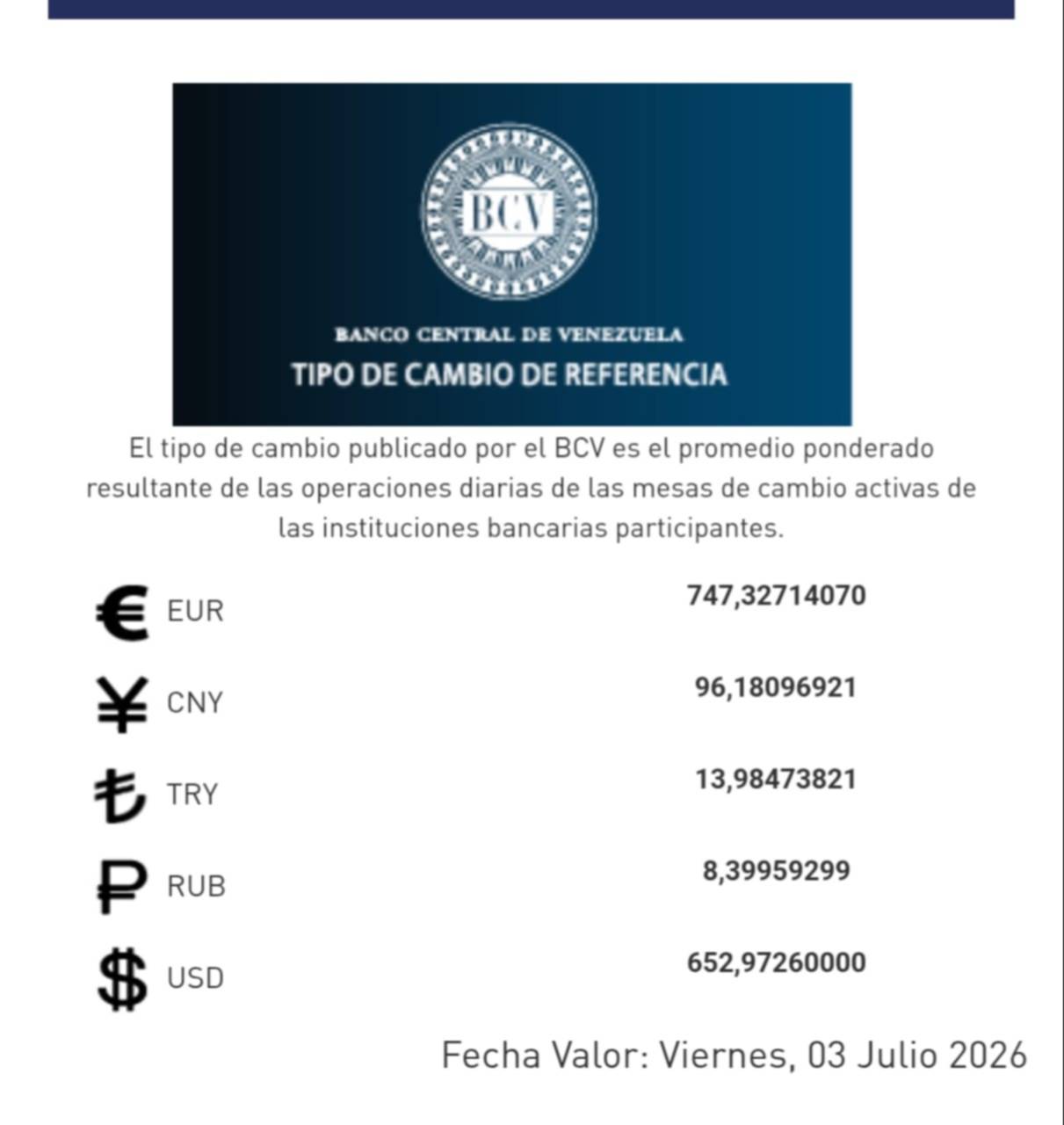 Dólar y euro BCV para hoy 3 de julio: valor de las divisas oficiales