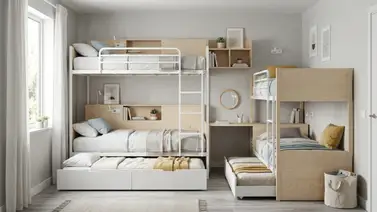 Estrategias para transformar una habitación pequeña en un gran dormitorio colectivo: comodidad en la multitud Estrategias para transformar una habitación pequeña en un gran dormitorio colectivo: comodidad en la multitud