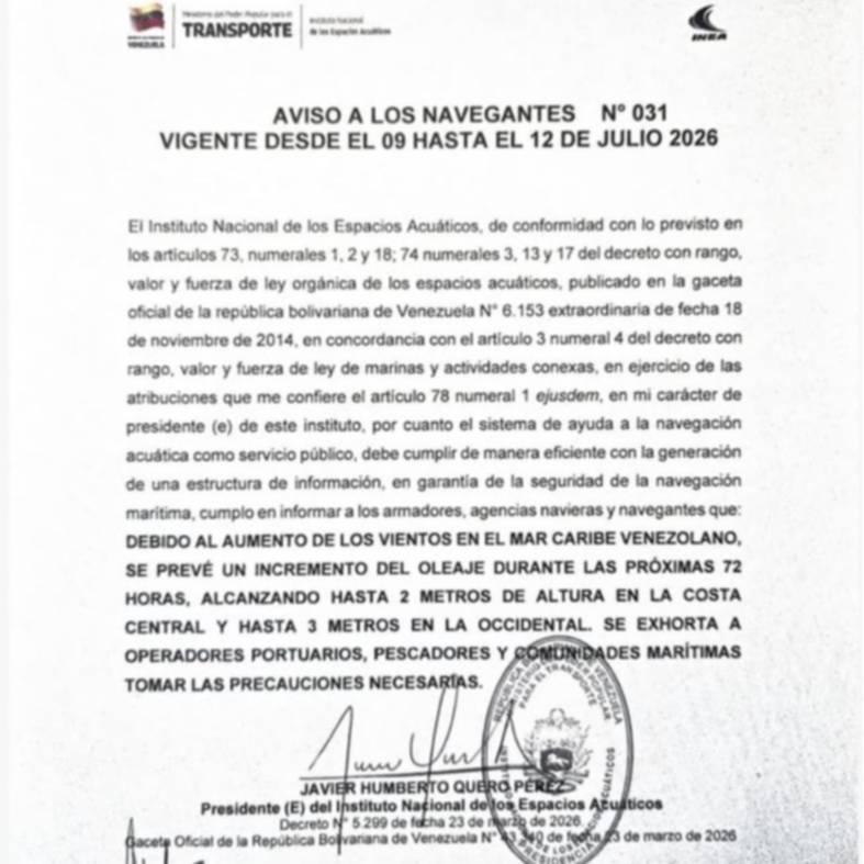 ¡Olas de hasta tres metros! INEA emite alerta de seguridad marítima para estos estados del país ¡Olas de hasta tres metros! INEA emite alerta de seguridad marítima para estos estados del país