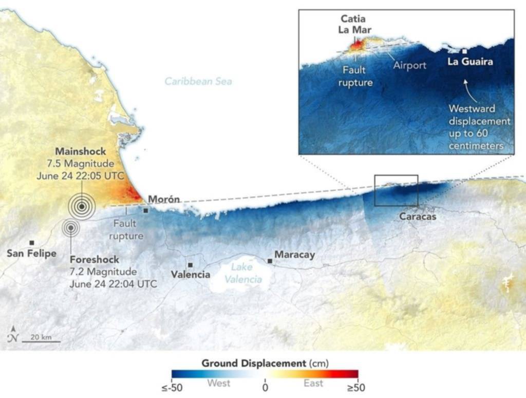La NASA revela impactante cambio en el terreno de La Guaira y Caracas tras sismos: detalles del hallazgo