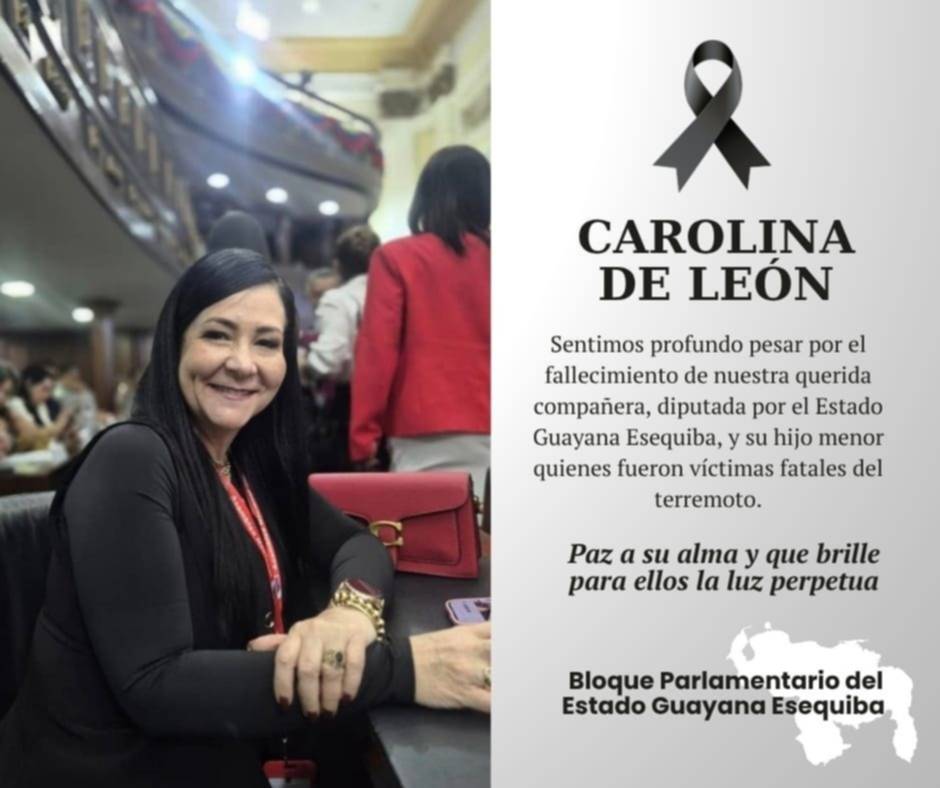 Diputada del PSUV murió junto a su hijo durante los terremotos: AN rinde honores