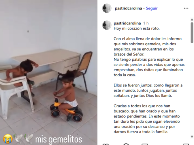 ÚLTIMAHORA: Hallan sin vida a los pequeños gémelos de La Guaira