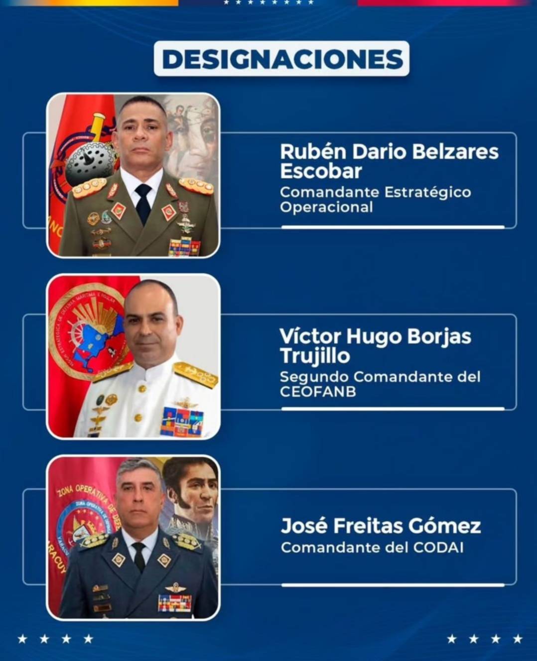 Cambios en la FANB: Delcy Rodríguez renueva mandos del Ejército y las REDI 