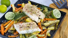 Sano y delicioso: una nutritiva fuente proteica con vegetales al horno